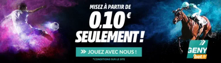 offre de bienvenue genybet