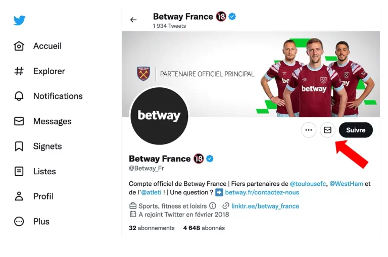 contact betway réseaux sociaux