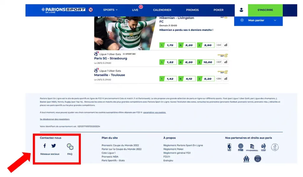 contacter parions sport en ligne