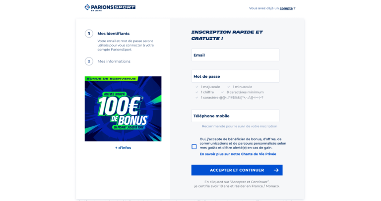 Inscription Parions Sport En Ligne 2026